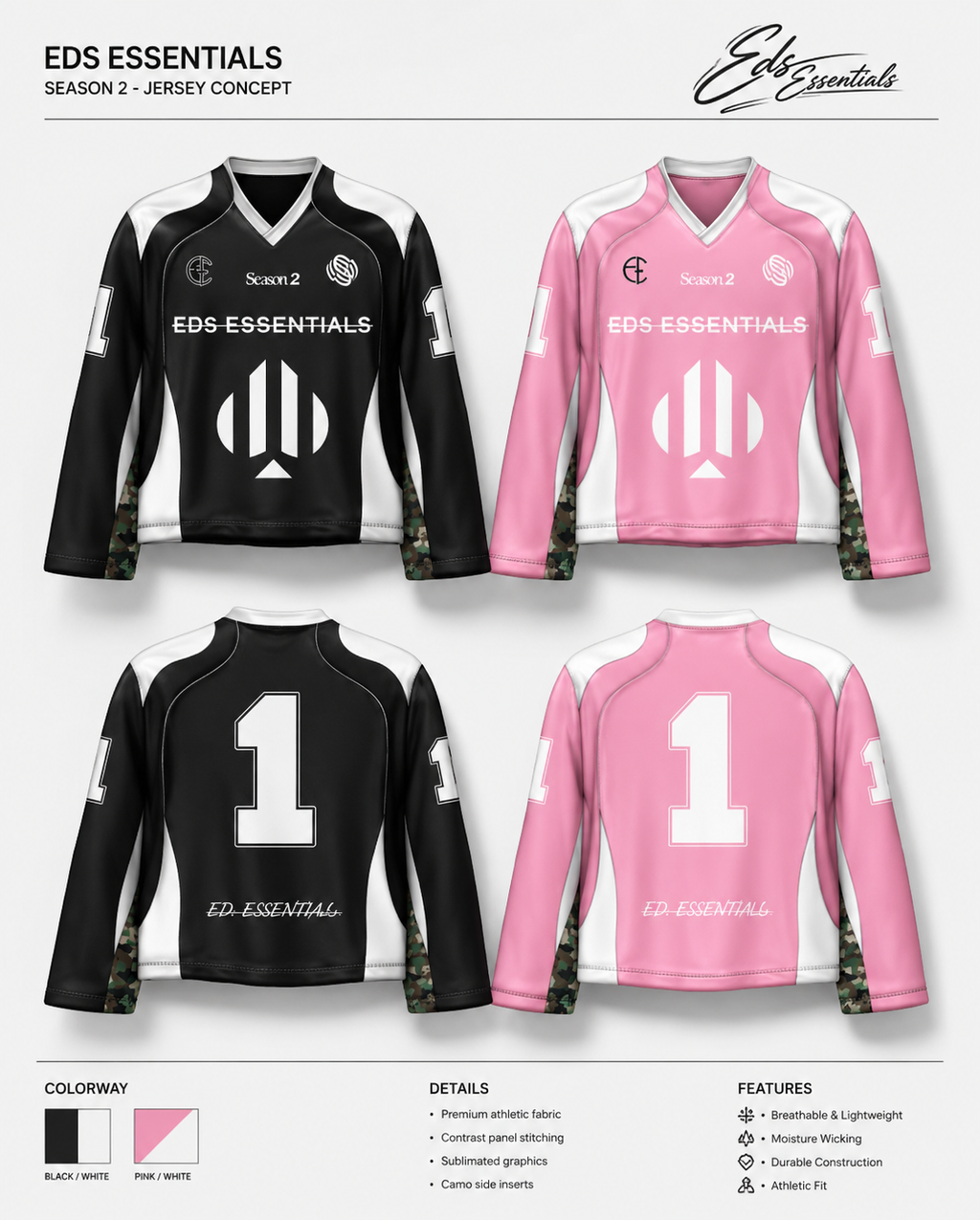 Eds Essentials Season ii Reflective Varsity Jerseys.