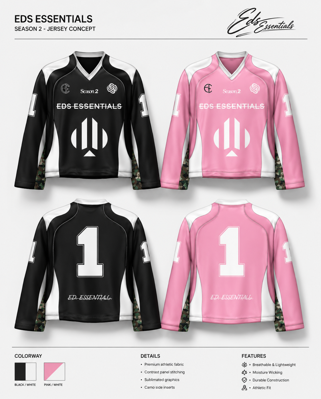 Eds Essentials Season ii Reflective Varsity Jerseys.